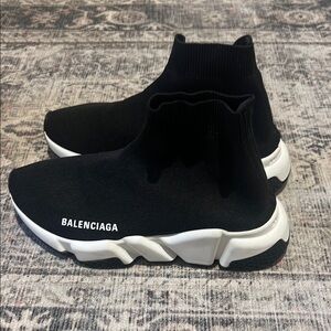 Balenciaga Black and White Sock Sneakers (no box) Authentic
